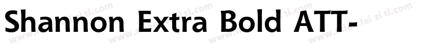 Shannon Extra Bold ATT字体转换